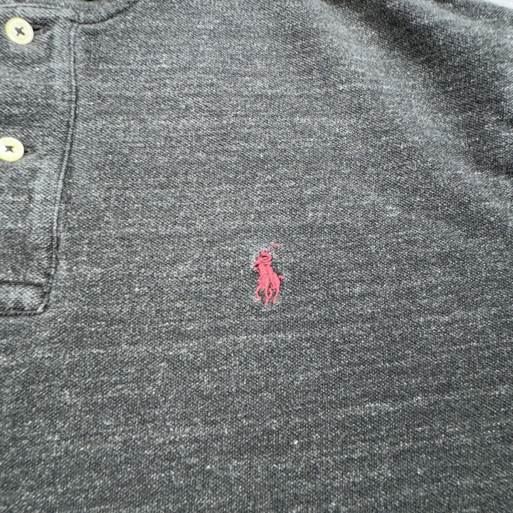 Ralph Lauren Polo Shirt Mens XL Gray Long Sleeve Jersey Pony Preppy Casual Golf - Picture 3 of 11